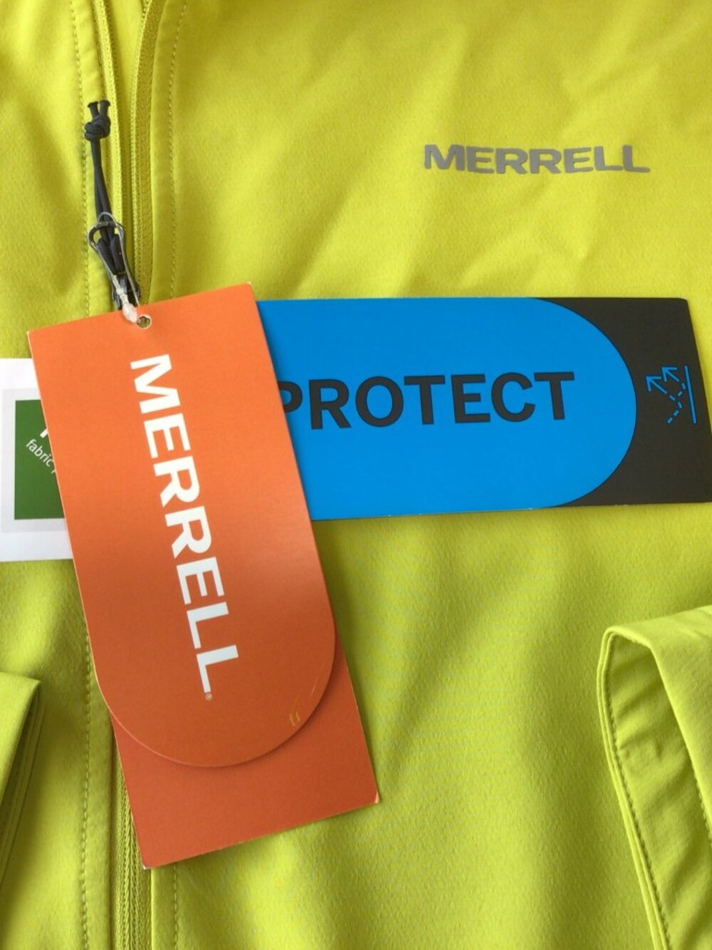 NWT Merrell Jacket Full Zip Yellow Men's Medium Lightweight - Picture 4 of 10